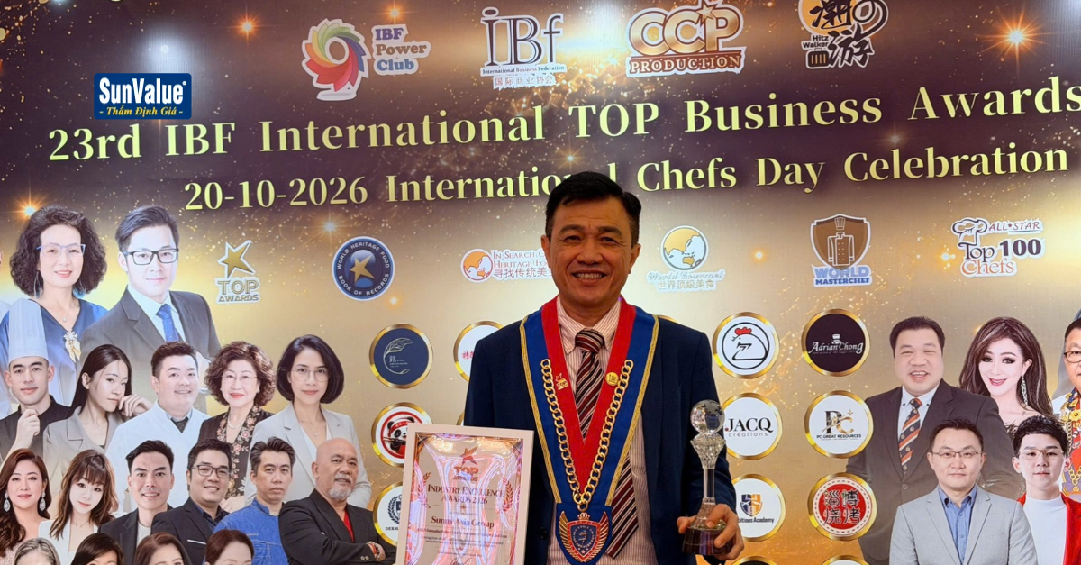 SunValue được vinh danh tại giải thưởng doanh nghiệp ASEAN trong lĩnh vực thẩm định giá và bất động sản
