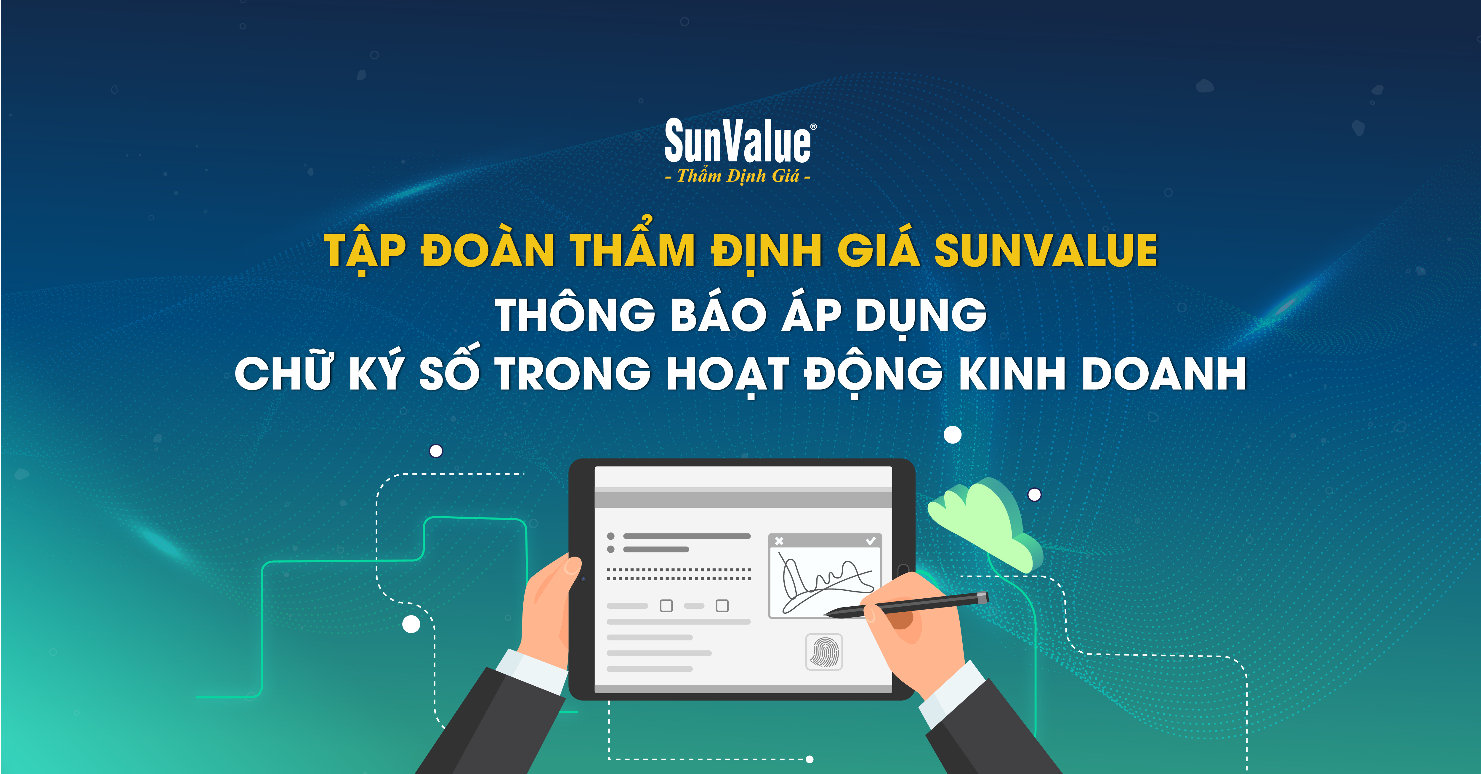 THÔNG BÁO ÁP DỤNG CHỮ KÝ SỐ TRONG HOẠT ĐỘNG KINH DOANH