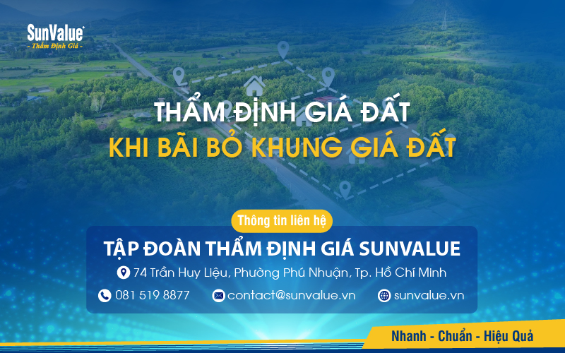 SunValue thẩm định giá đất khi bãi bỏ khung giá đất