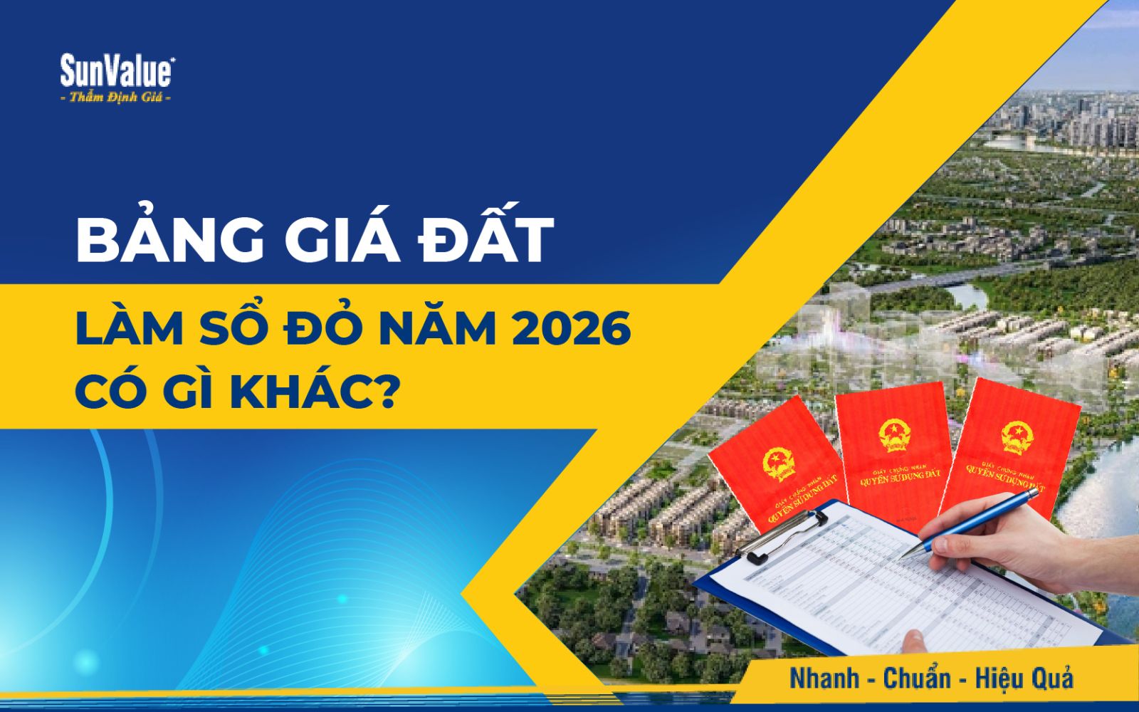 Bảng giá đất làm sổ đỏ năm 2026 có gì khác
