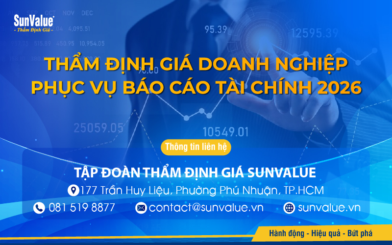 SunValue thẩm định giá doanh nghiệp phục vụ báo cáo tài chính 2026