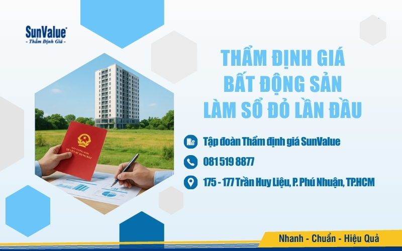 SunValue thẩm định giá bất động sản giúp tối ưu chi phí làm sổ đỏ lần đầu