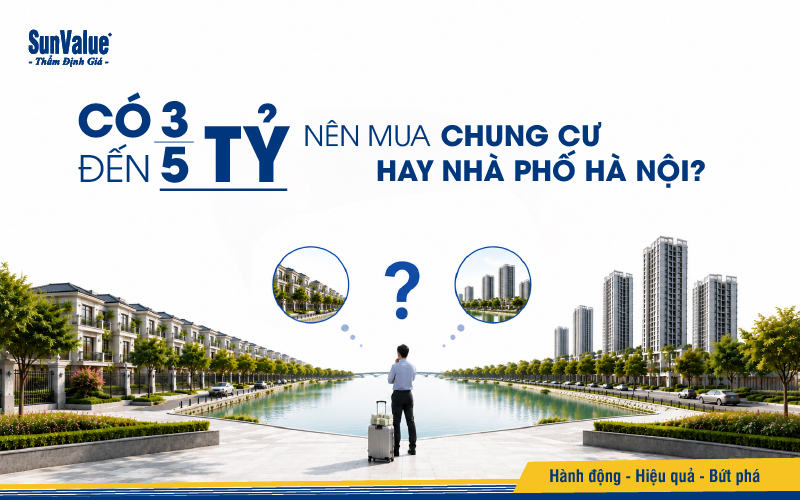 Có 3 – 5 tỷ nên mua chung cư hay nhà phố Hà Nội