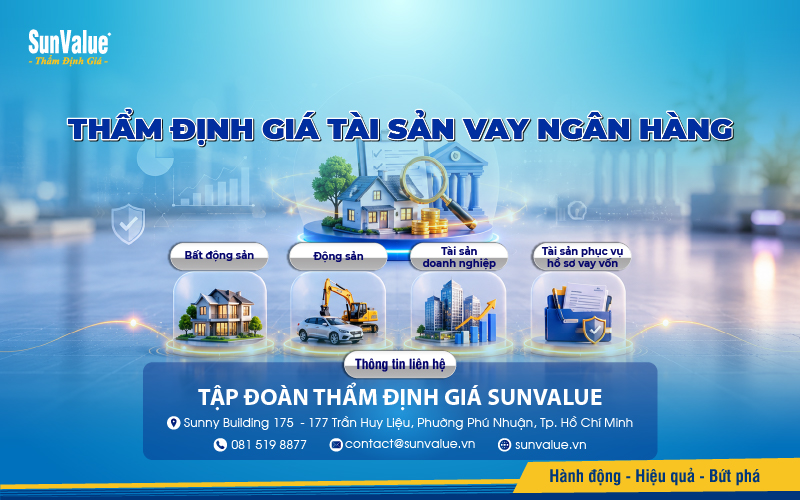 SunValue thẩm định giá tài sản vay ngân hàng