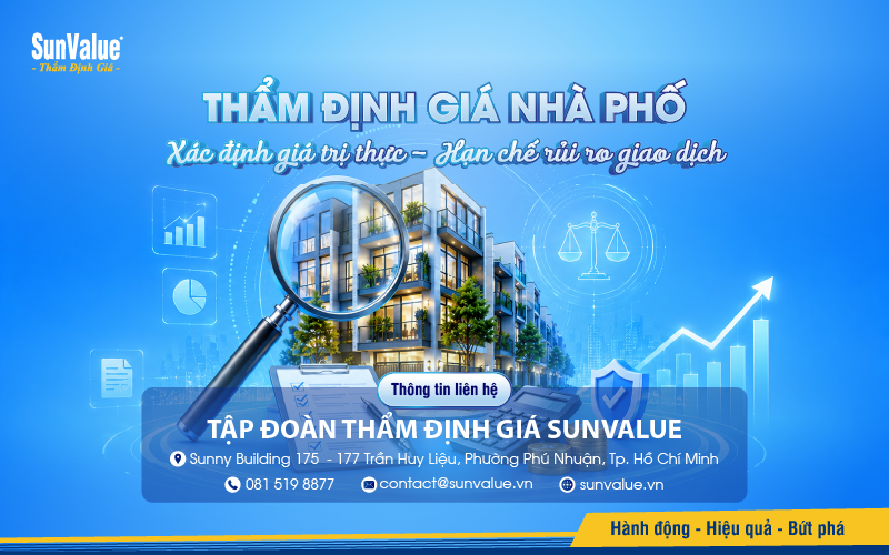 Dịch vụ thẩm định giá nhà phố tại SunValue