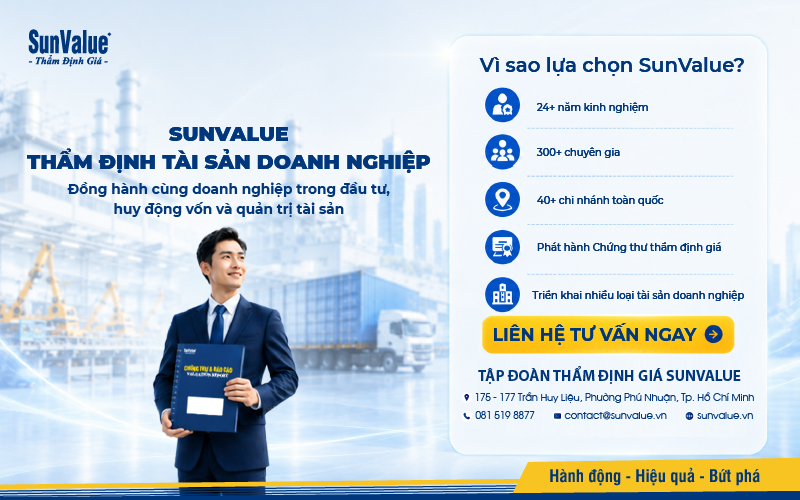 Gói 3 – Thẩm định doanh nghiệp – Tài sản sản xuất kinh doanh của SunValue