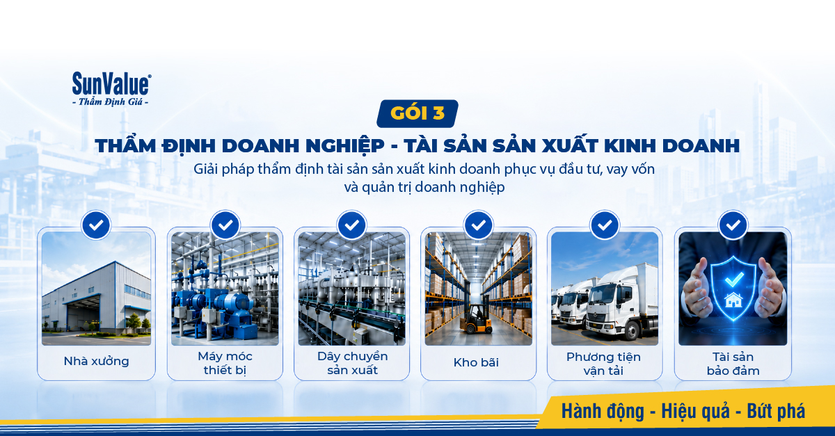 Gói 3 – Thẩm định doanh nghiệp – Tài sản sản xuất kinh doanh