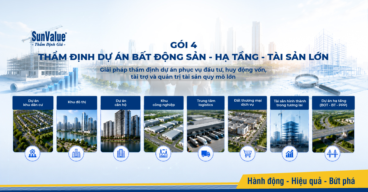 Gói 4 – Thẩm định dự án bất động sản – Hạ tầng – Tài sản lớn