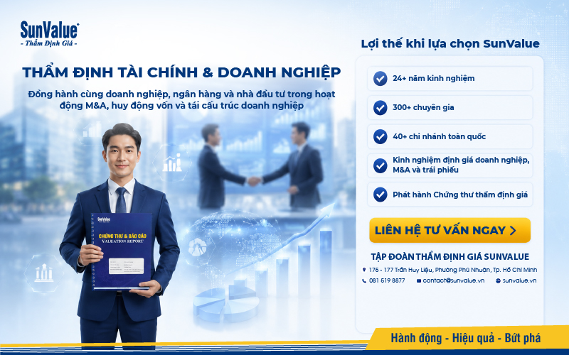 Gói 5 – Thẩm định tài chính – Trái phiếu – M&A – Doanh nghiệp của SunValue