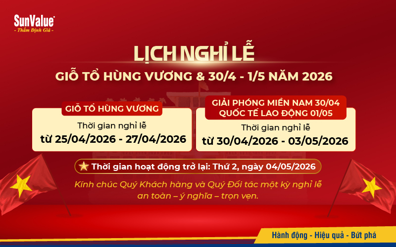 Lịch nghỉ lễ Giỗ Tổ Hùng Vương & 30/4 – 01/5/2026