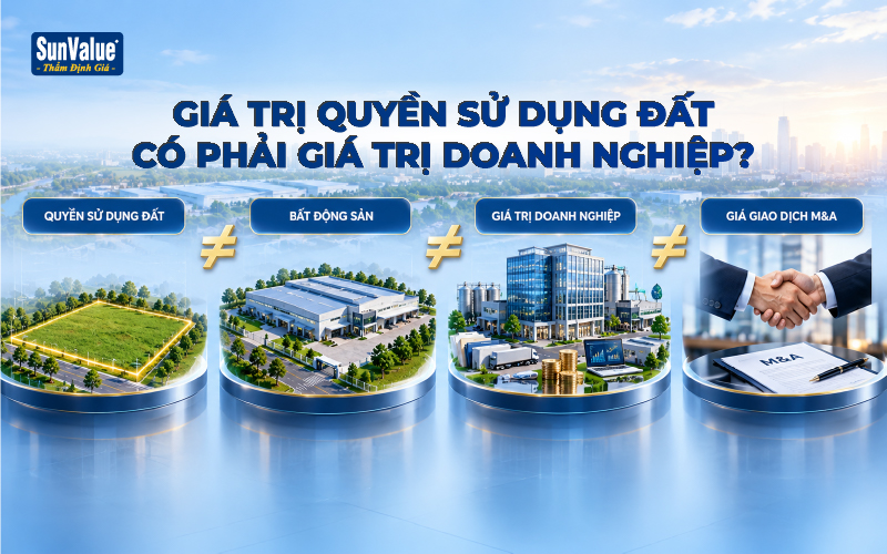 Phân biệt giá trị quyền sử dụng đất và doanh nghiệp khi M&A