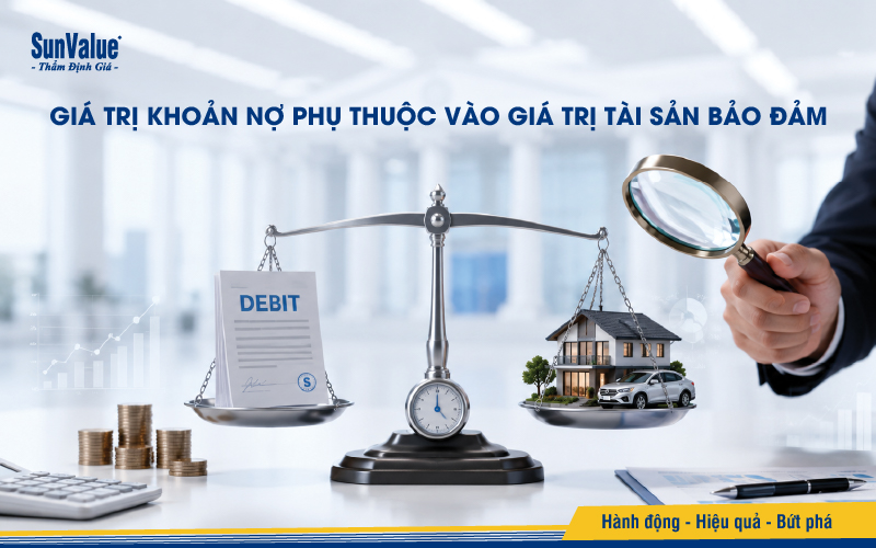 Giá trị khoản nợ phụ thuộc vào giá trị tài sản bảo đảm