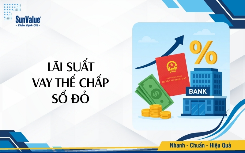 Lãi suất vay thế chấp sổ đỏ ngân hàng